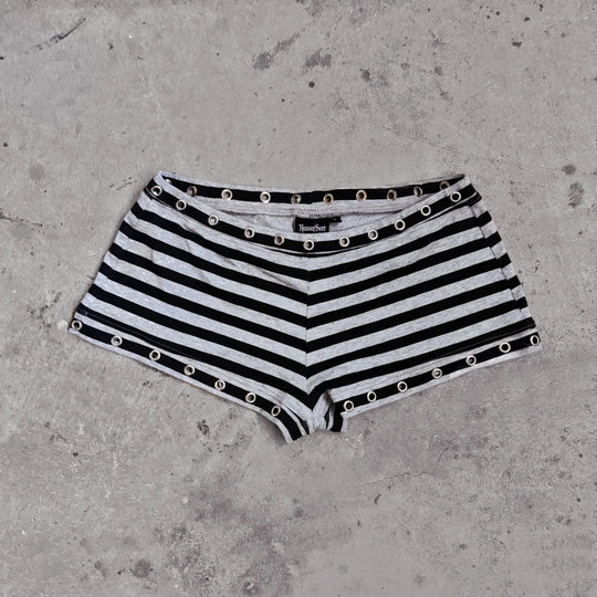 Damen Hipster Shorts mit modischem Streifenmuster EB