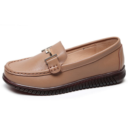 Damen Elegante Mokassins mit modischen Schnallendetails und bequemer Sohle EB