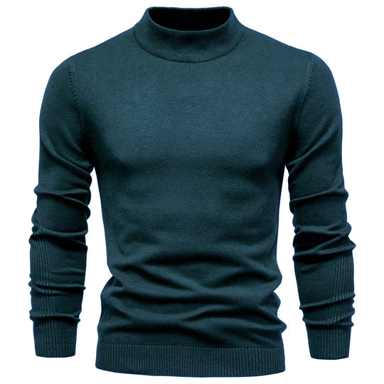 Herren Rollkragenpullover aus weichem Strickmaterial mit feiner Rippstruktur EB