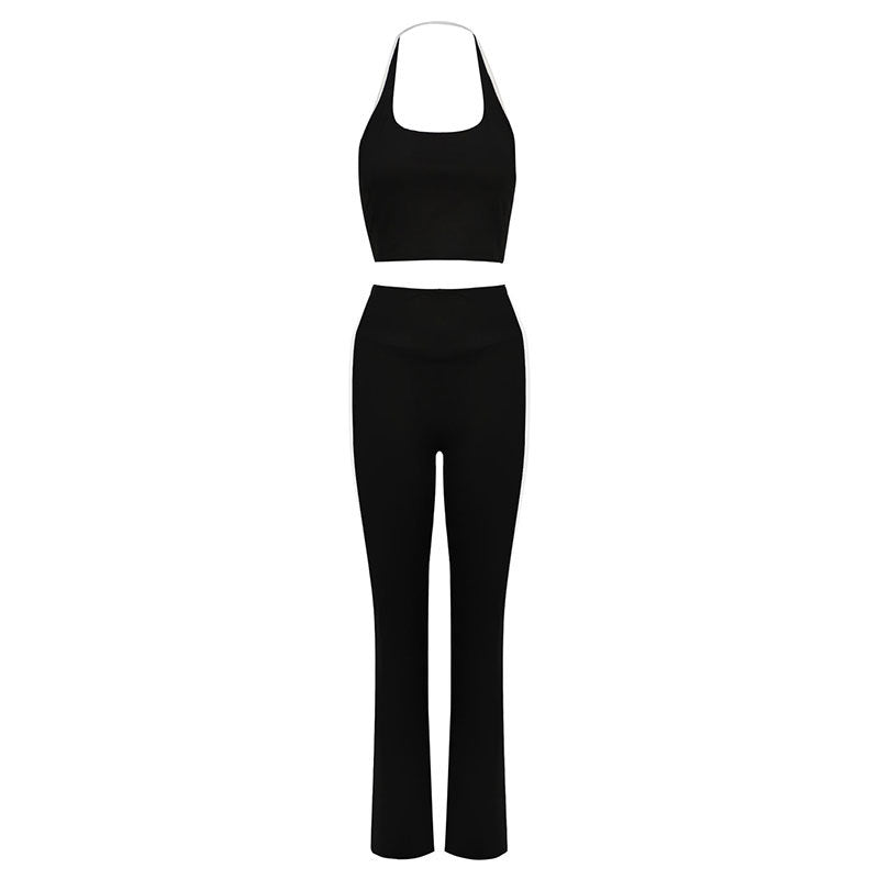 Damen Sportliches Zweiteiliges Set aus atmungsaktiven Materialien und figurbetontem Schnitt EB