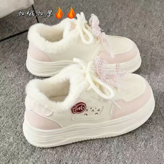 Damen Verspielte Sneakers mit einzigartiger Katzenapplikation EB