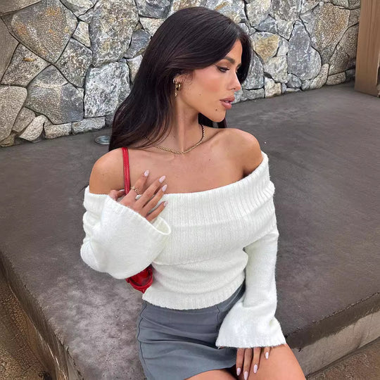 Damen Off-Shoulder Pullover EB