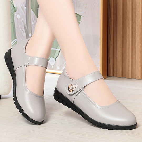 Damen elegante Mary Jane Ballerinas mit bequemem Riemen und modischem Akzent EB