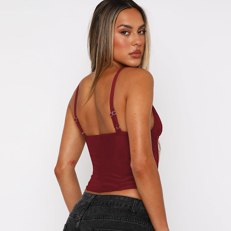 Damen Elegant geschnittenes Bustier-Top mit Spaghetti-Trägern EB