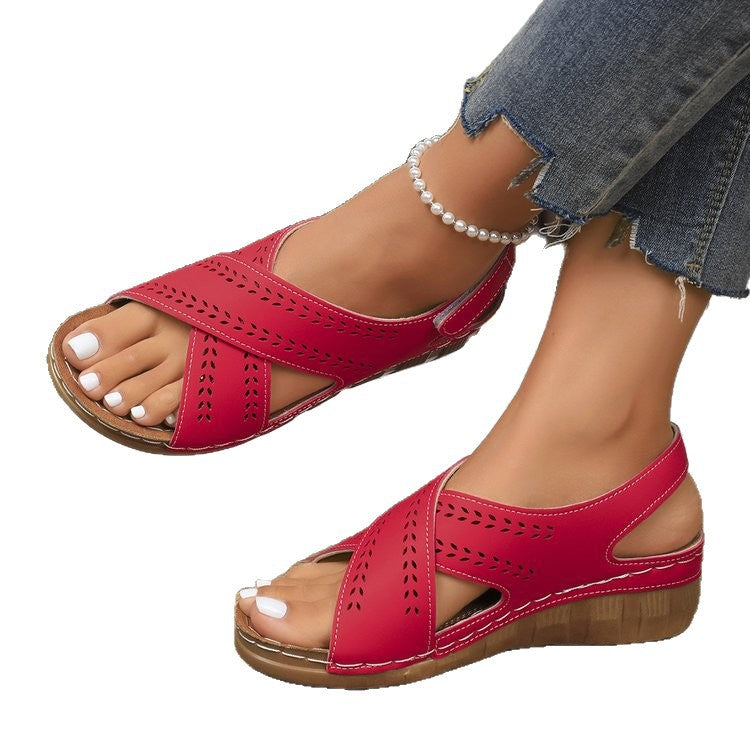 Damen Komfortable Sandalen mit ergonomischem Fußbett und atmungsaktivem Obermaterial EB