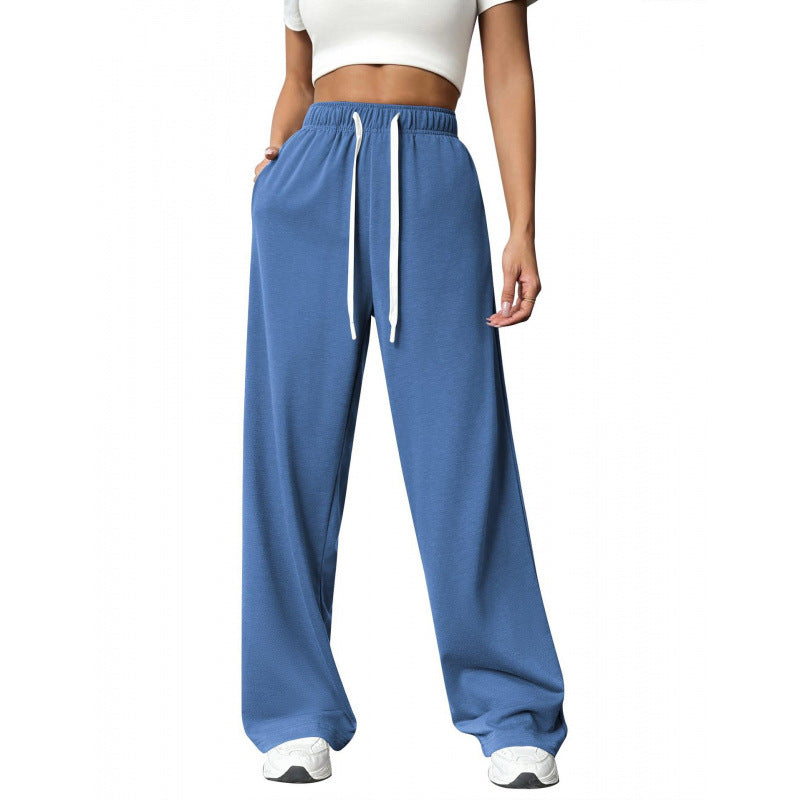 Damen Bequeme und lässige Freizeithose mit weitem Schnitt und elastischem Bund EB