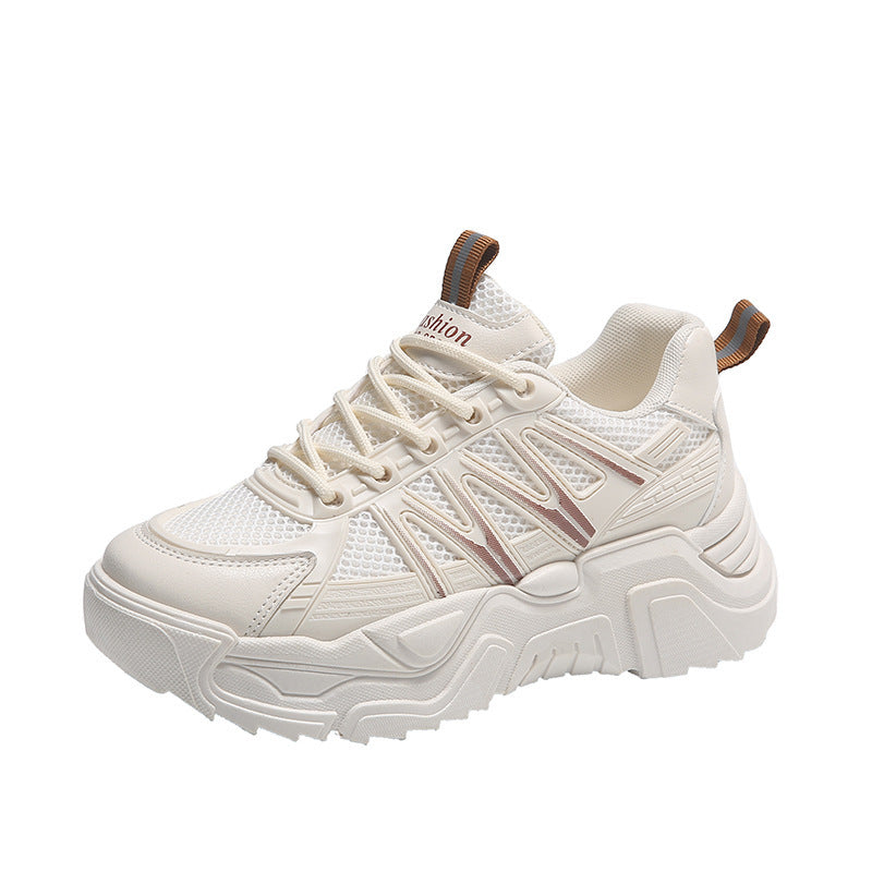 Damen Sportliche Chunky Sneakers mit atmungsaktiver Mesh-Oberfläche EB