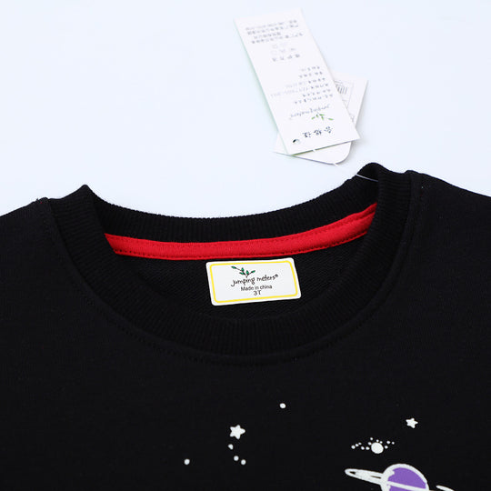 Kinder Sweatshirt mit leuchtendem Weltraum-Design EB