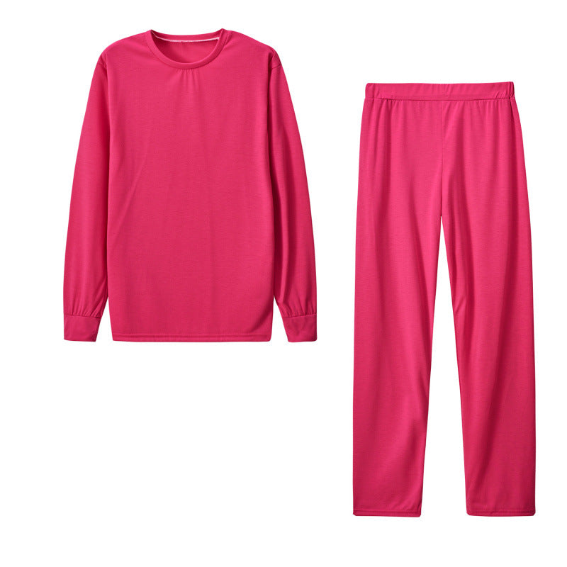 Damen Langarm Schlafanzug Set mit elastischen Hosen EB
