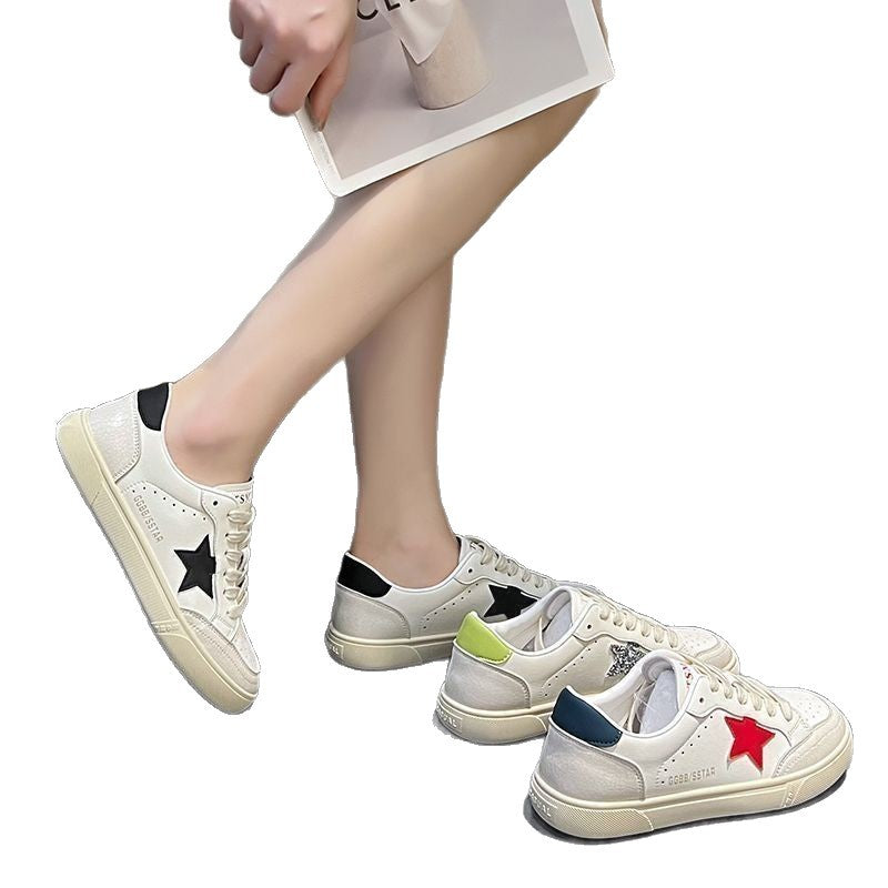 Damen modische Sneakers mit funkelnden Sternenapplikationen und atmungsaktiver Sohlenkonstruktion EB