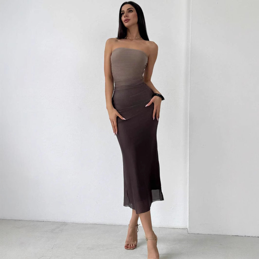 Damen Figürliches Abendkleid mit Raffungen EB