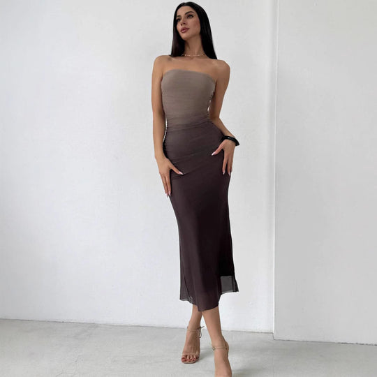 Damen Figürliches Abendkleid mit Raffungen EB
