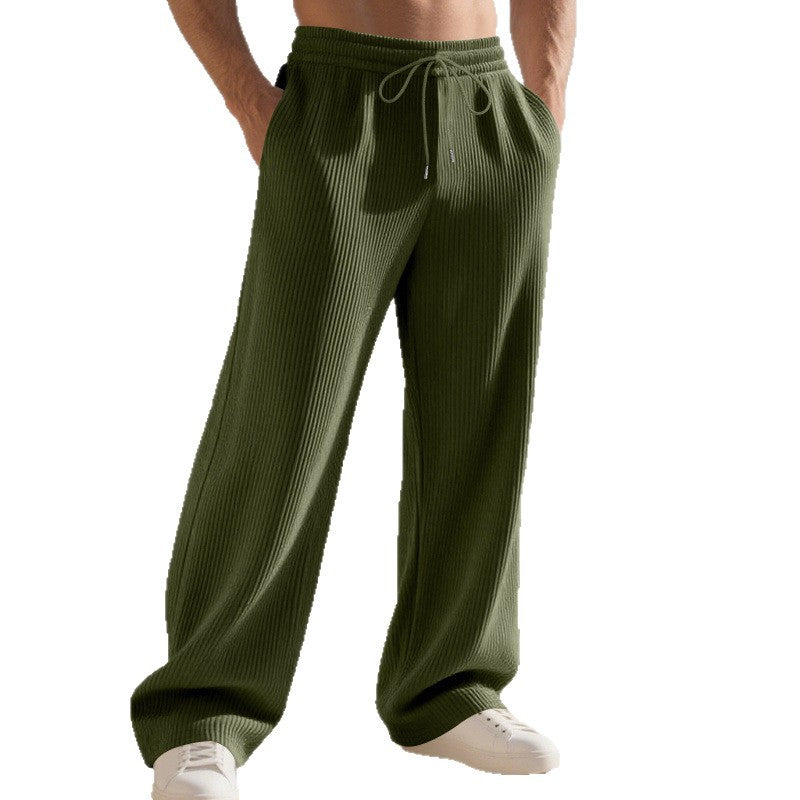 Herren lässige Freizeithose aus weichem Waffelmaterial mit Kordelzug EB