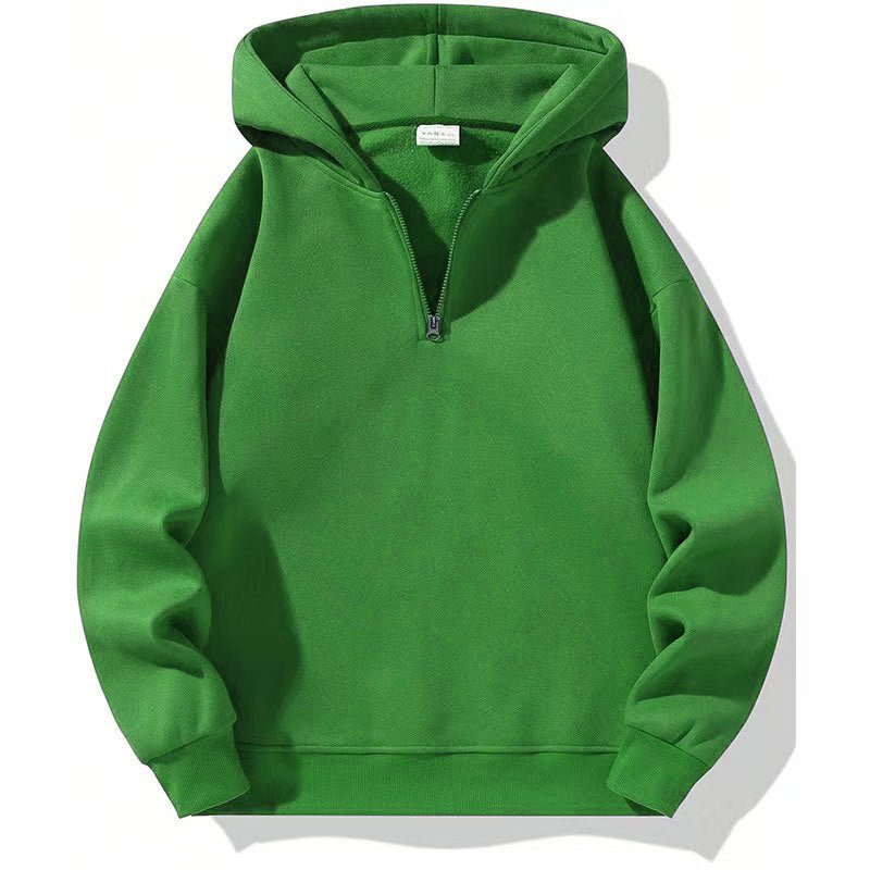 Herren sportlicher Kapuzenpullover mit halbem Reißverschluss EB