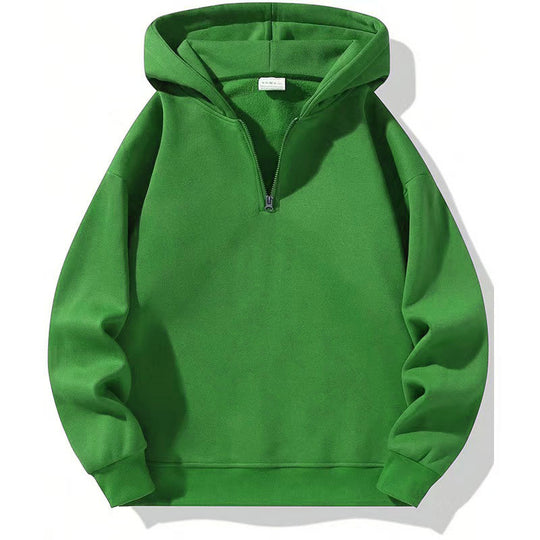 Herren sportlicher Kapuzenpullover mit halbem Reißverschluss EB