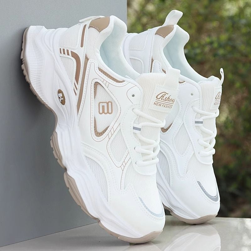 Damen Sportliche Sneakers mit atmungsaktiver Mesh-Oberfläche und stoßdämpfendem Sohlenprofil EB