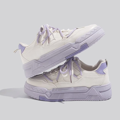 Damen Sportliche Chunky Sneakers mit atmungsaktiver Oberflächenstruktur EB