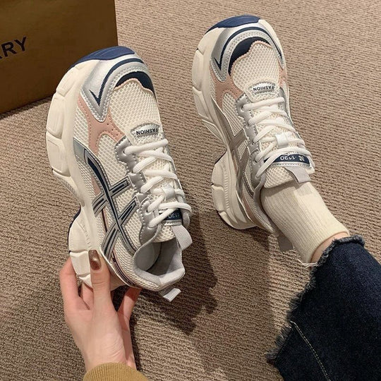 Damen modische Laufschuhe mit atmungsaktivem Mesh-Obermaterial und gepolsterter Sohle EB