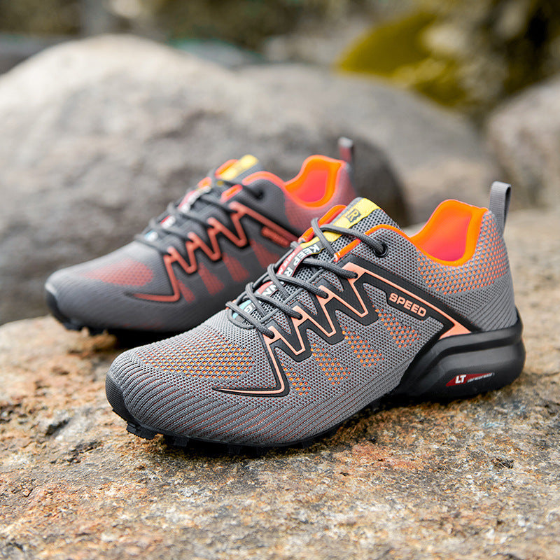 Damen Sportliche Trail-Laufschuhe mit atmungsaktiver Oberflächenstruktur und rutschfester Sohle EB