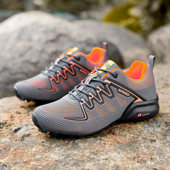 Damen Sportliche Trail-Laufschuhe mit atmungsaktiver Oberflächenstruktur und rutschfester Sohle EB