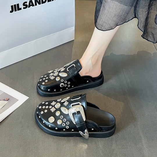 Damen Clogs mit aufwendigem Schmuckdesign EB