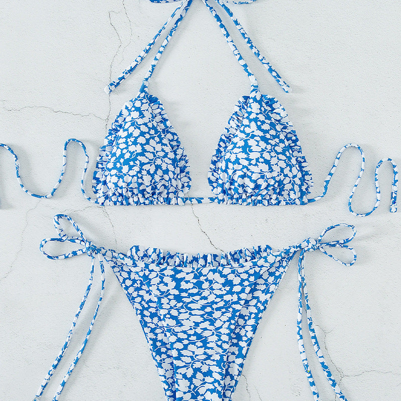 Damen Triangel-Bikini set mit floralen Mustern EB