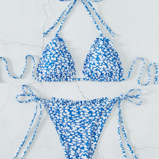 Damen Triangel-Bikini set mit floralen Mustern EB