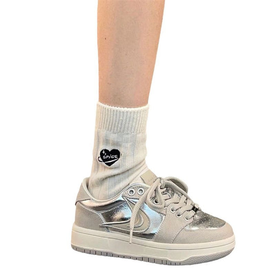 Damen Sportliche Sneakers mit reflektierendem Obermaterial und gepolsterter Innensohle EB