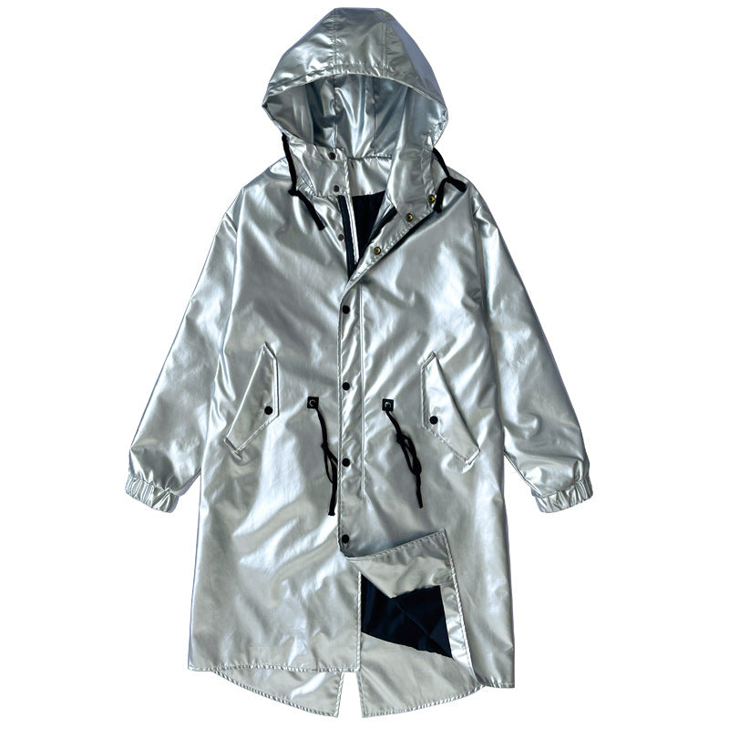 Herren reflektierende Regenjacke mit verstellbarem Kapuzenbereich und praktischen Taschen EB
