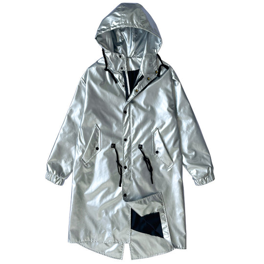 Herren reflektierende Regenjacke mit verstellbarem Kapuzenbereich und praktischen Taschen EB