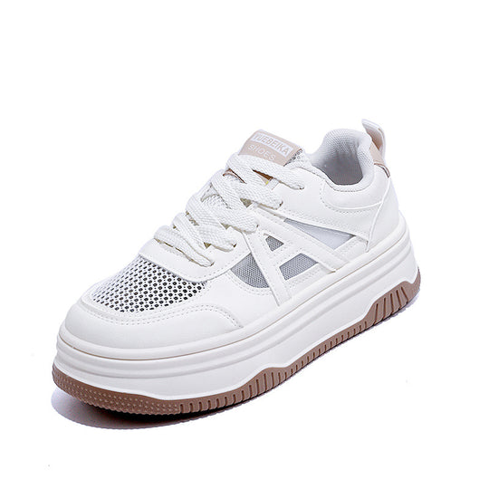 Damen Modische Sneakers mit extra dicker Sohle EB