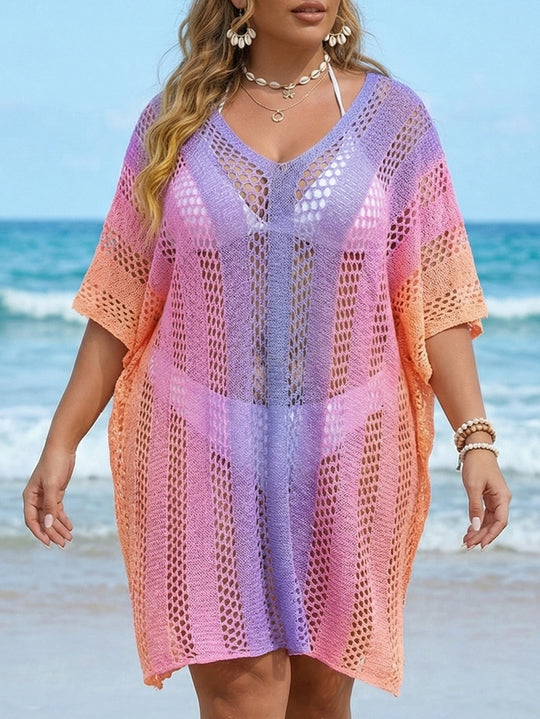 Damen luftiger Häkel-Strandüberwurf EB 1779788068