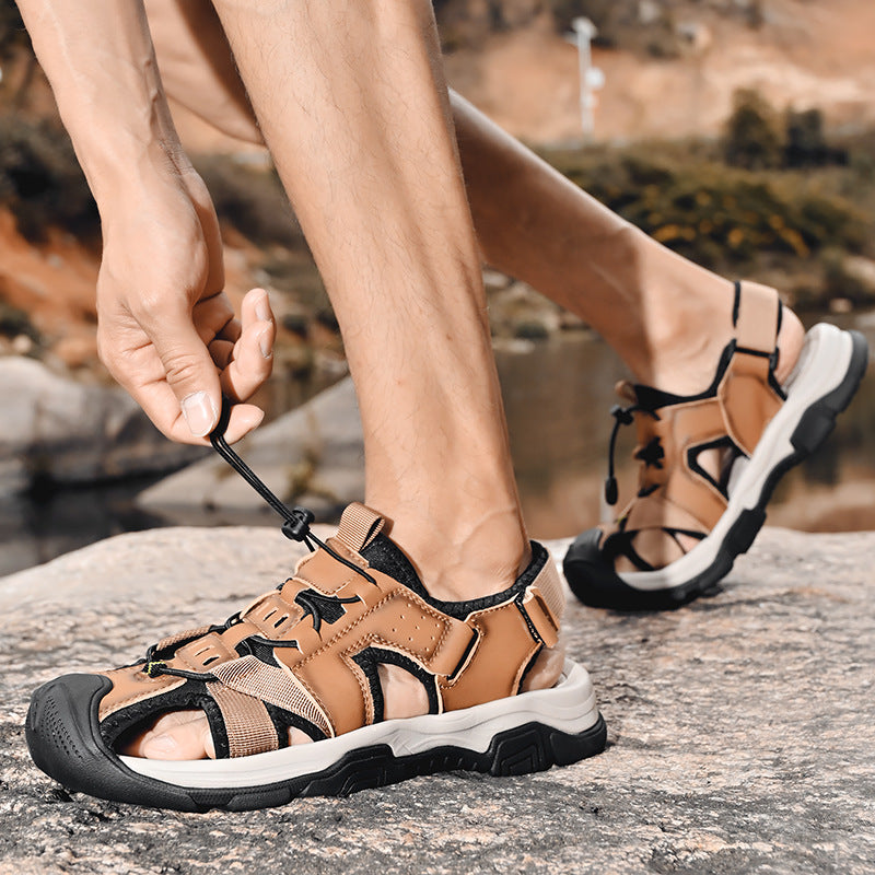 Herren Sportliche Sandalen mit rutschfester Sohle und verstellbarem Riemen EB