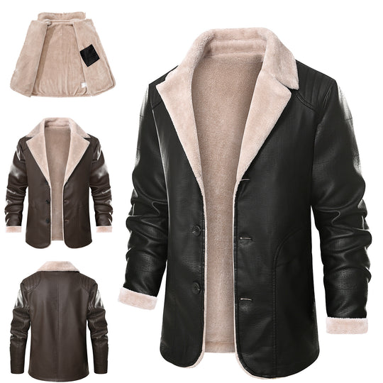 Herren schicke jacke mit warmem Innenfutter und elegantem Kragen EB