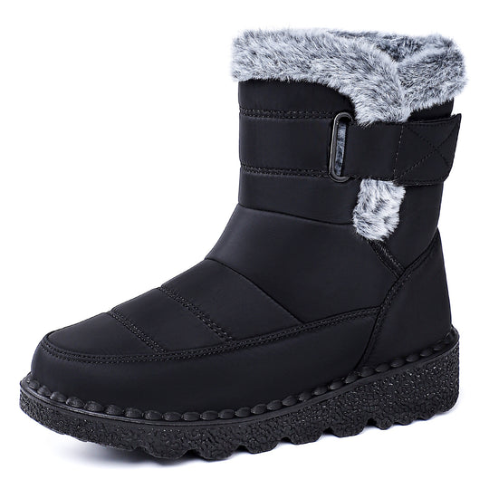 Damen Warmgefütterte Winterstiefel mit rutschfester Sohle und verstellbarem Riemen EB