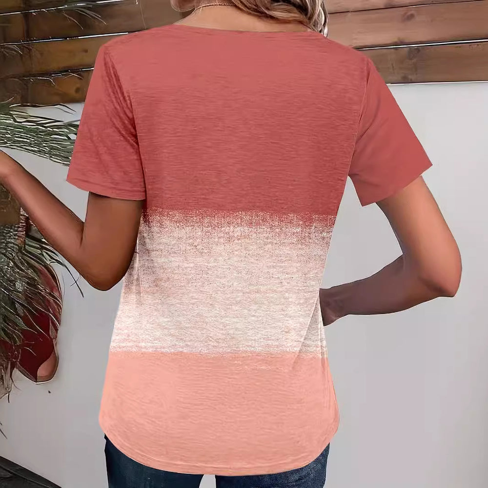 Damen Kurzarmshirt mit quadratischem Ausschnitt und fließendem Schnitt EB