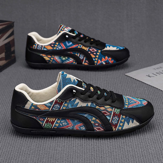 Damen Modische Sneakers mit Ethno-Muster und komfortablem Fußbett EB