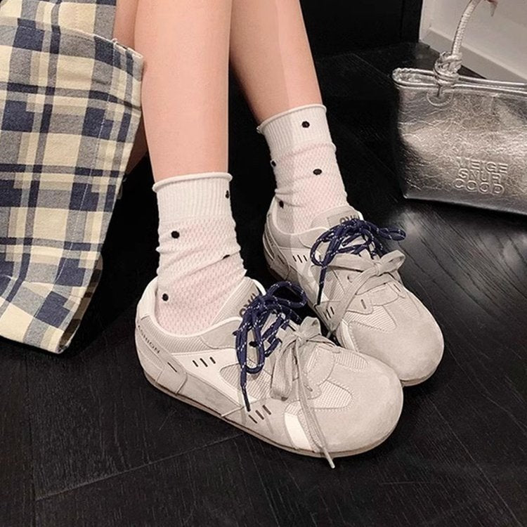 Damen Sportliche Sneakers mit atmungsaktivem Obermaterial und gepolsterter Innensohle EB