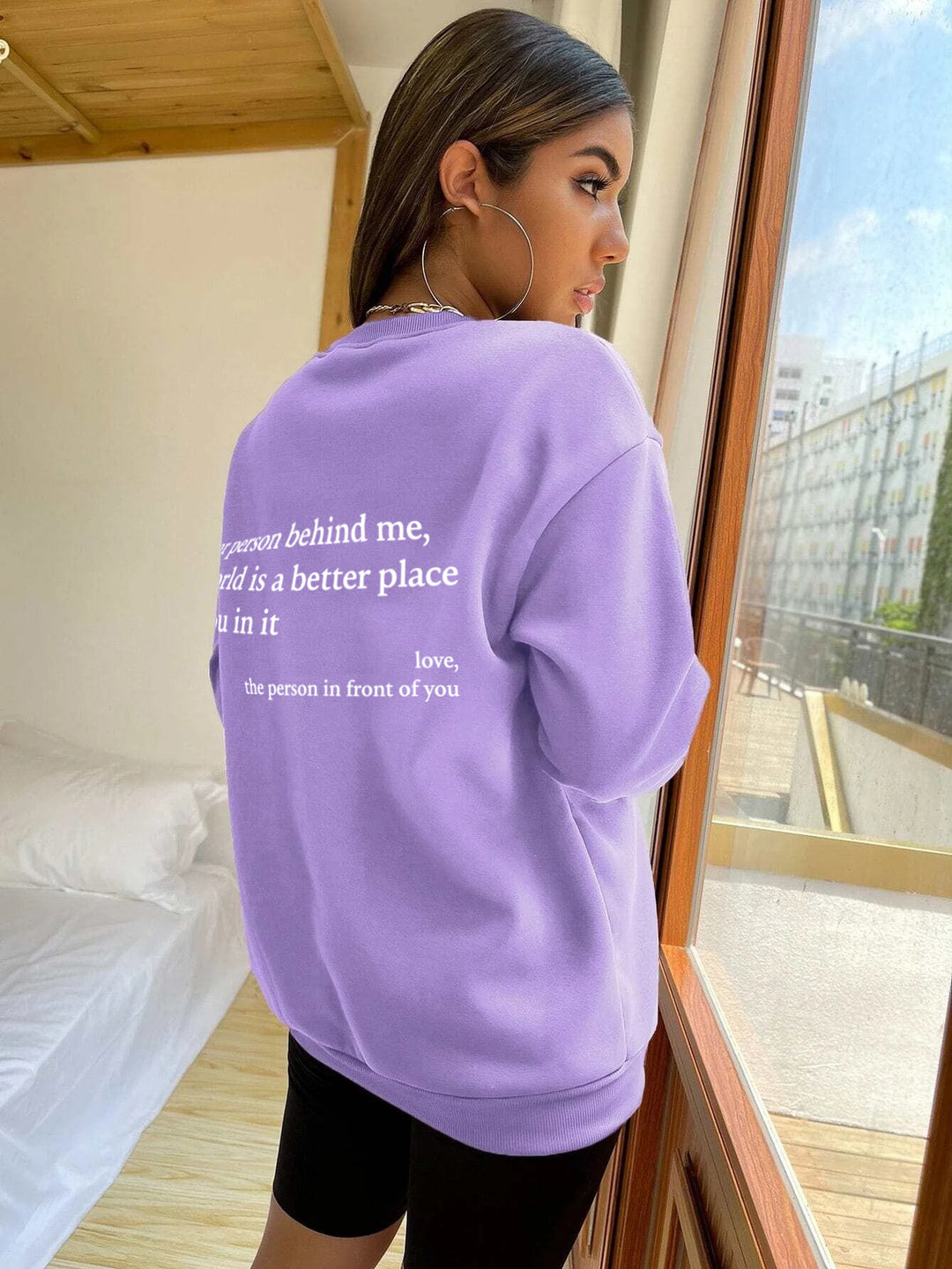 Damen Sweatshirt mit inspirierendem Schriftzug EB