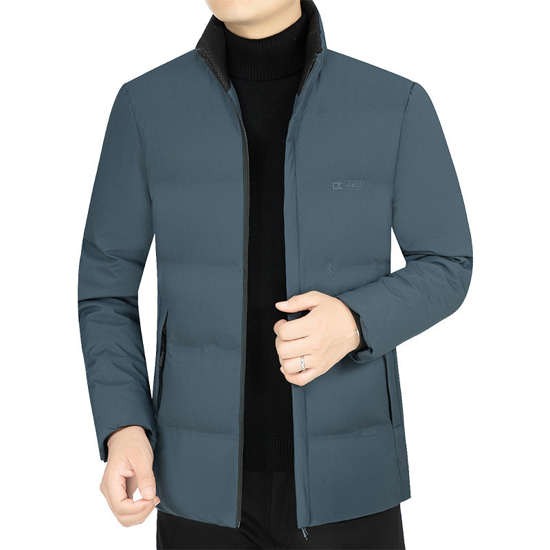Herren Leicht wattierte Stehkragen-Funktionsjacke mit schlanker Silhouette EB