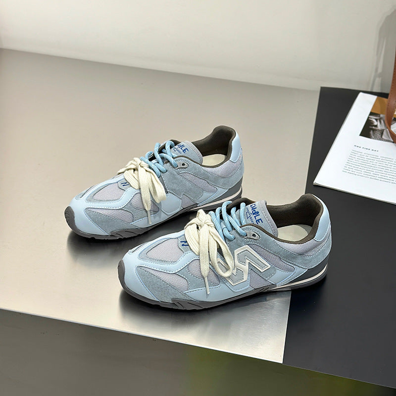 Damen sportliche Lauf-Sneaker mit atmungsaktivem Mesh-Obermaterial und kombiniertem Riemen EB