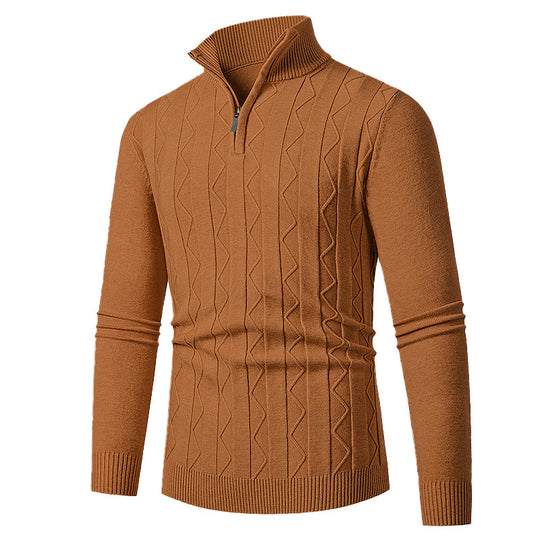 Herren eleganter Rollkragenpullover mit Strukturdesign EB