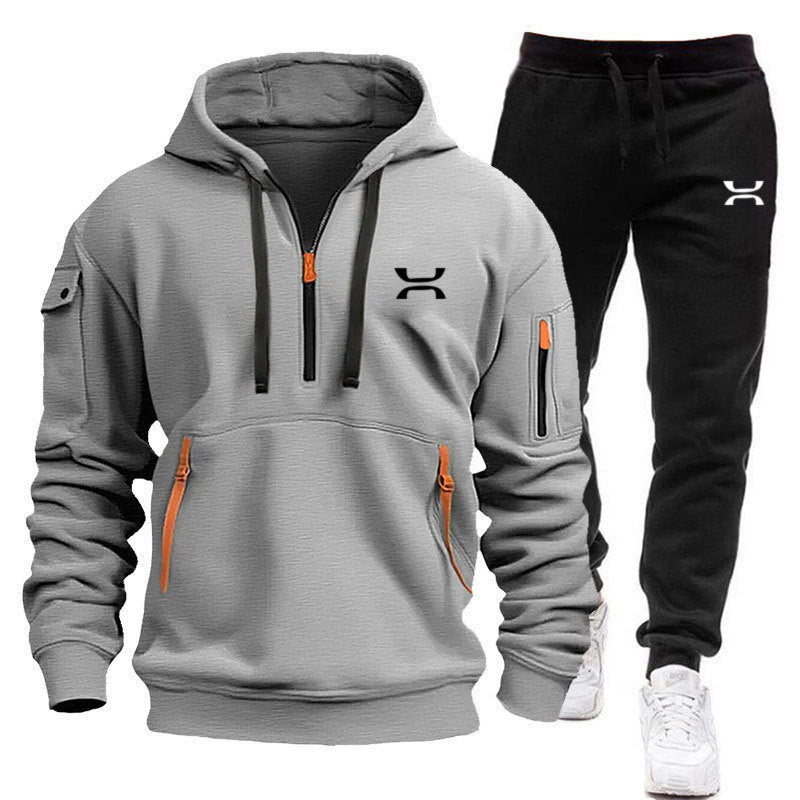 EB Herren Hoodie-Trainingsanzug mit Reißverschlusstaschen