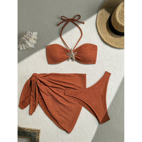 Damen Bandeau-Bikini-Set mit eleganter Muschel-Applikation EB
