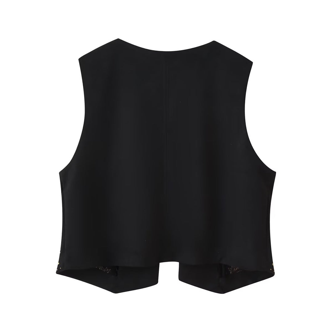 Damen Elegante und kunstvoll gestickte Weste EB