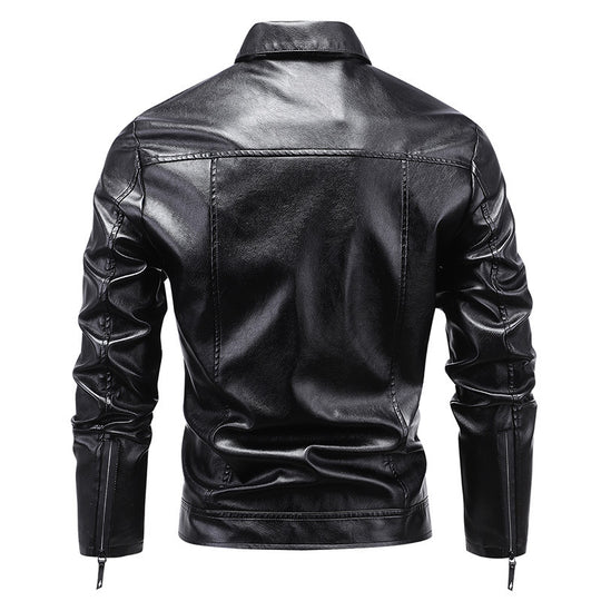Herren Kunstleder Pilotenblouson mit Brustpatten und ergonomischer Nahtführung EB