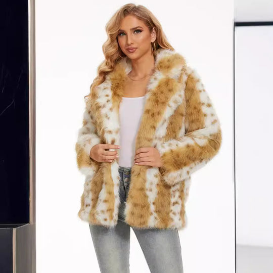 Damen Fuzzy Oversized Jacke EB