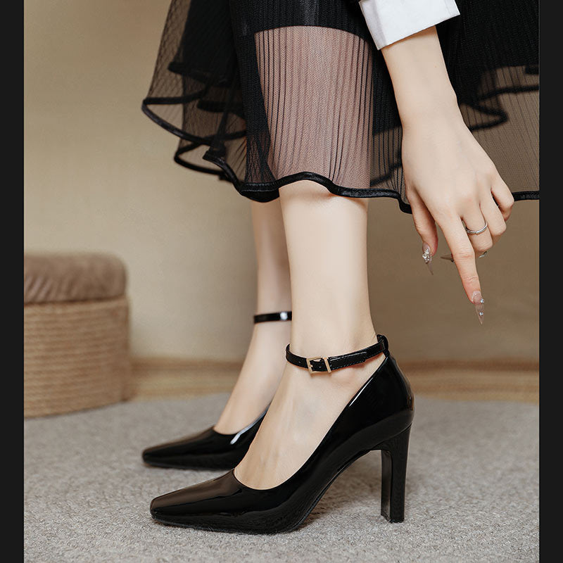 Damen Hochwertige Slingback-Pumps mit elegantem Blockabsatz und modischem Riemen EB