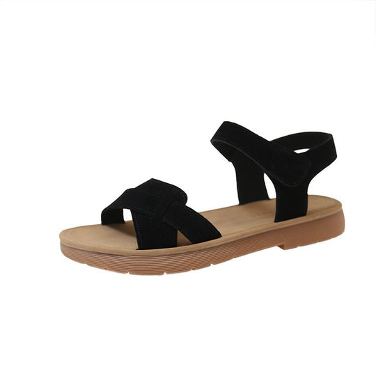 Damen modische Riemensandalen mit flexiblem Fußbett und verstellbaren Riemen EB