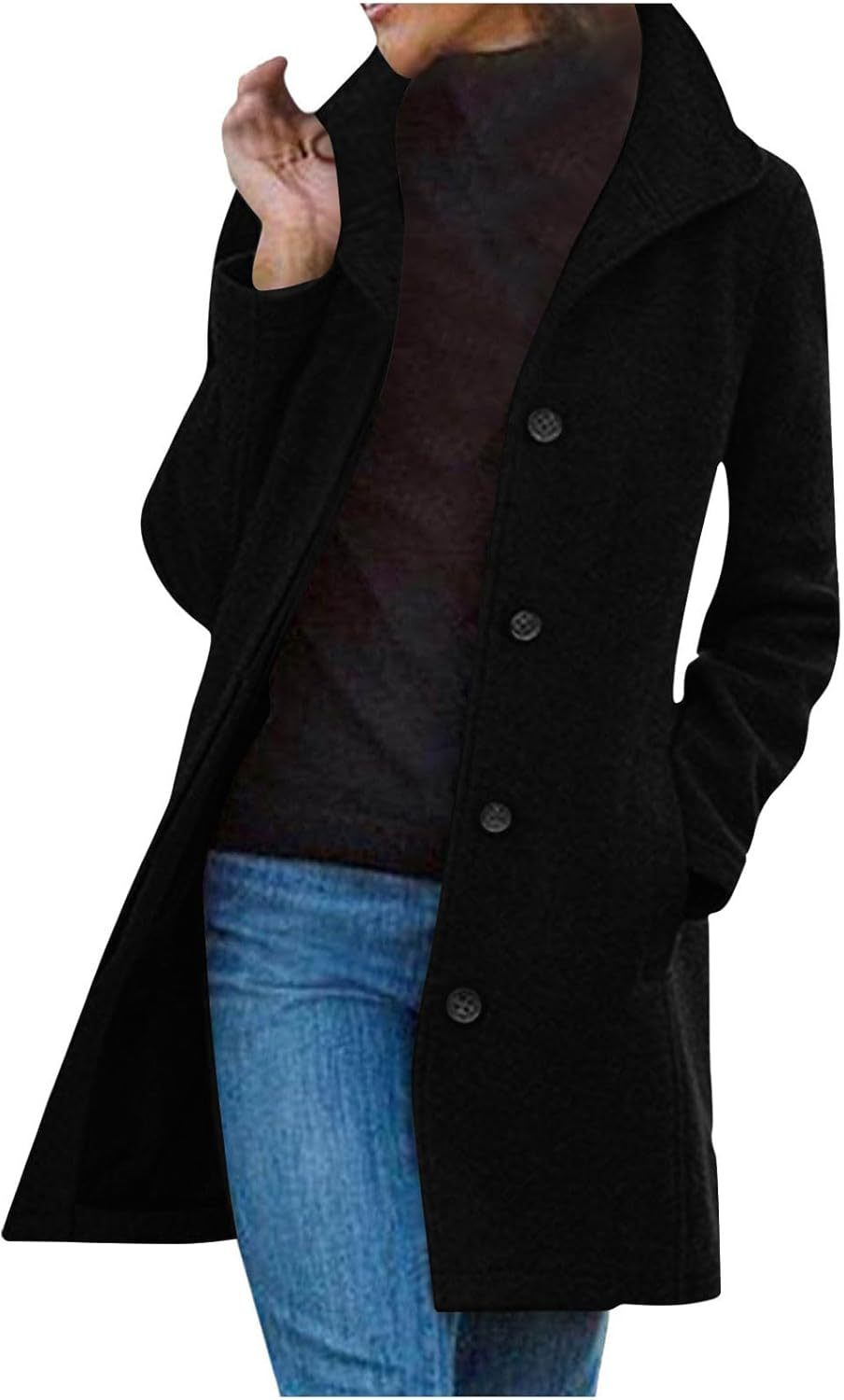 Damen modischer Wollmantel EB